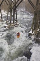 Franklin open for business, and kayaks, on First Day