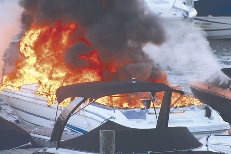 Boat fire