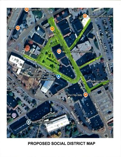 Downtown social district map