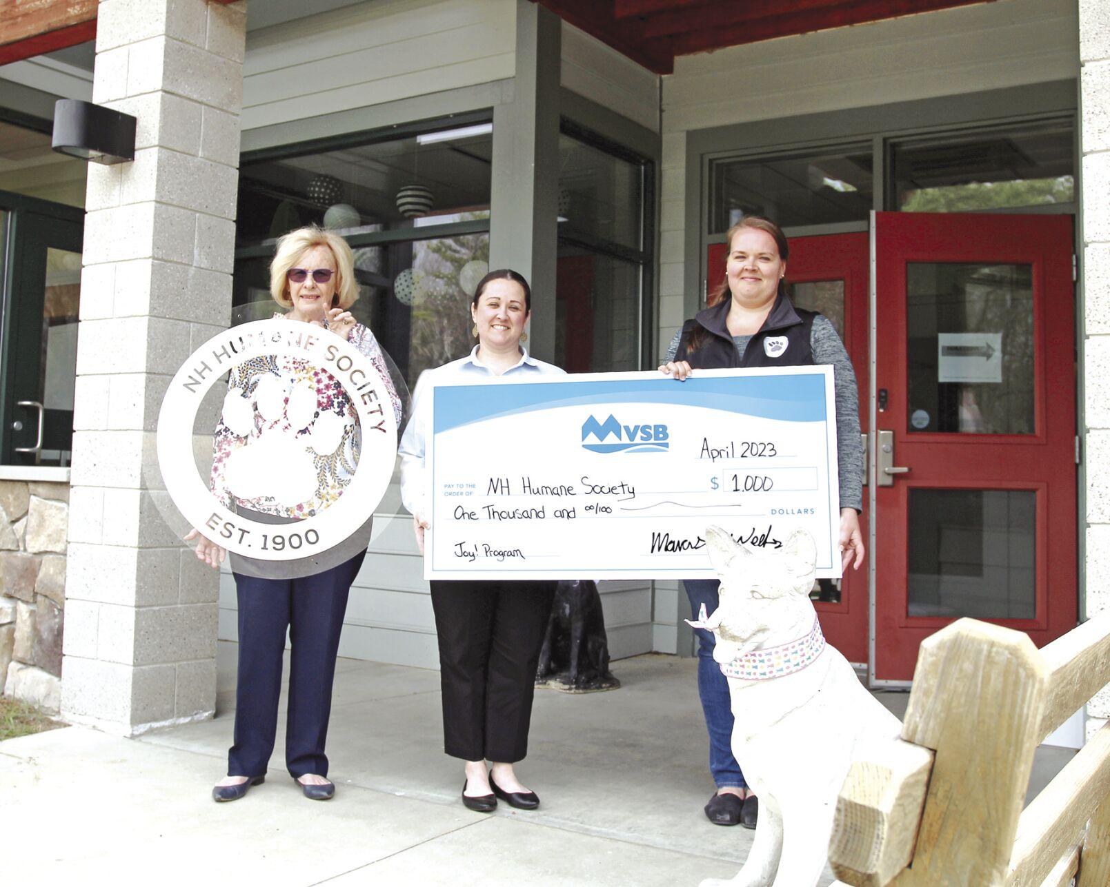 New Hampshire Humane Society receives donation from MSVB Local