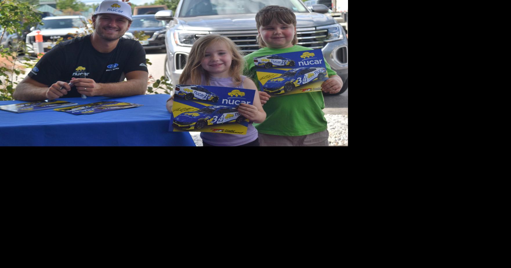 NASCAR driver makes pit stop at new sponsor's Tilton headquarters
