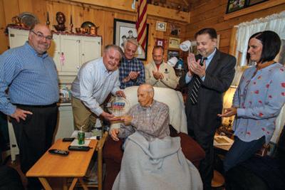WEEI presents Home Town Hero Award to Armand Bolduc