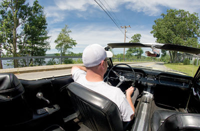 Rollin’ down the road in some cold blue steel