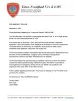 Official Notification Regarding the Employment Status of the Fire Chief