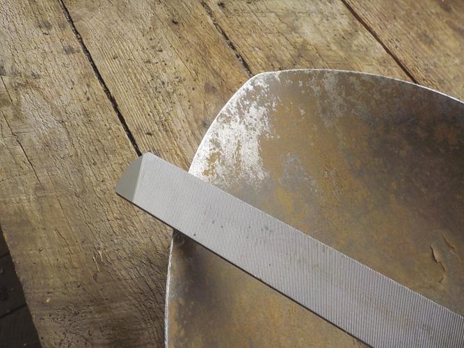 Sharpen the inside edge of your shovel