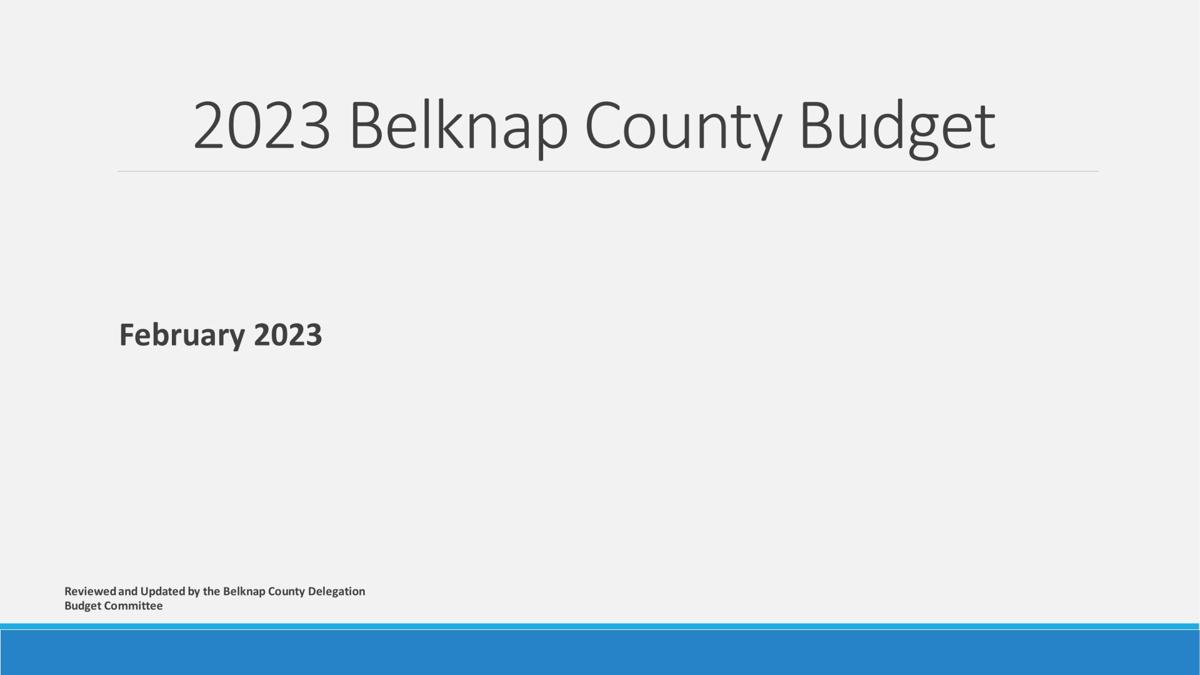 2023 Belknap County Budget