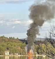 3-alarm fire destroys lakefront residence