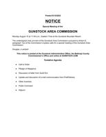 Gunstock Commission to hold special meeting Aug. 15, regular meeting now Aug. 31