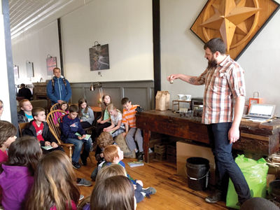 Students enjoy a day downtown as part of their education