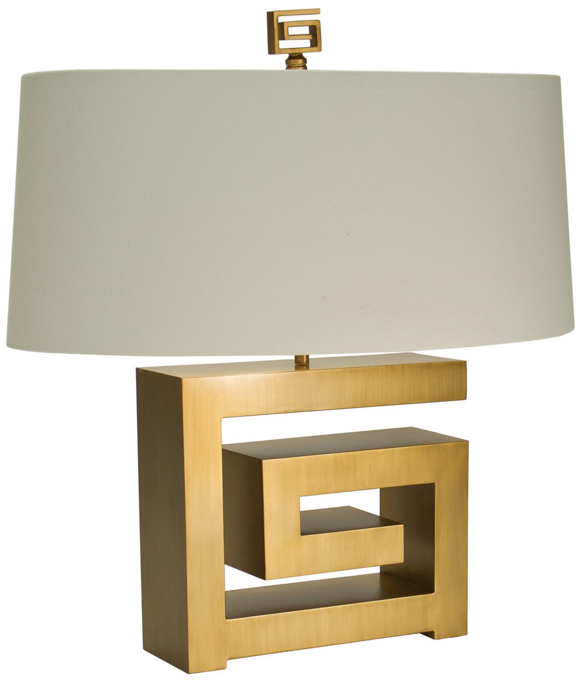 The Trio Greek System Features Laduenews Com A Gold Finished Greek Key Base And Finial Sets This Table Lamp By The Natural Light Apart From Crowd Available Through Select Designers Design