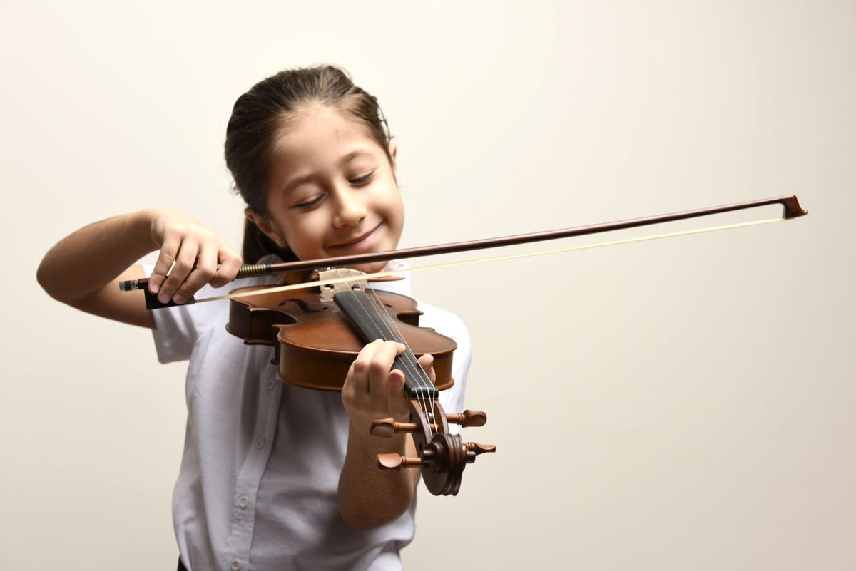 violin and girl