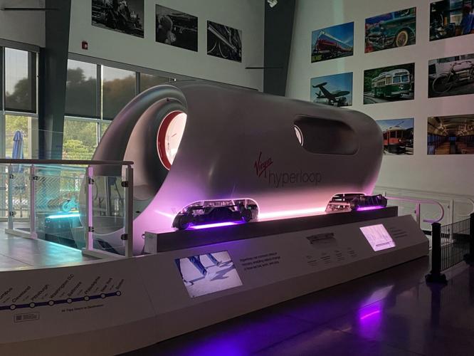 Hyperloop Pod Virgin Loop Virgin Hyperloop’s Pegasus Pod arrives in St. Louis County