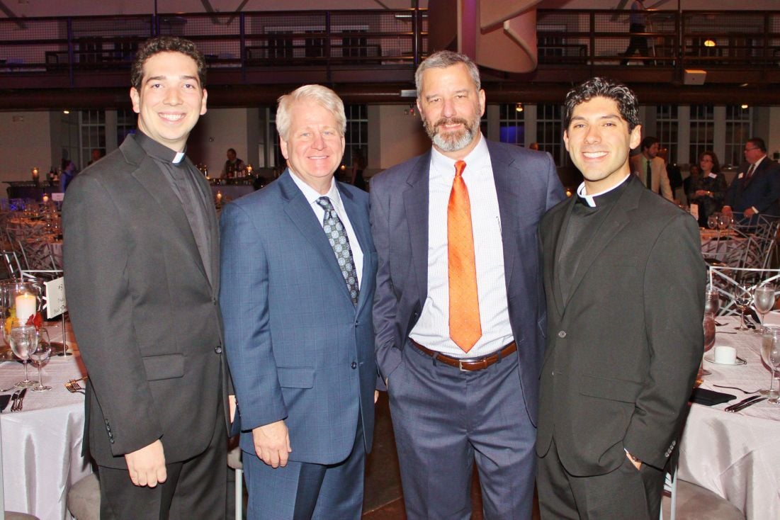 Michael Mohr SJ, Bernie Schweiss (Board Chair), Deacon Farrelly (Executive Director), Dan Nevares SJ