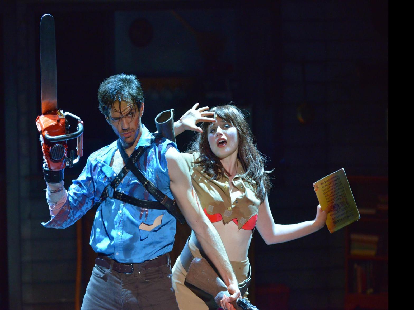 Evil Dead The Musical Won T Die A Natural Death Musical Review Features Laduenews Com Evil dead is a rock musical stage play based on the film series. evil dead the musical won t die a