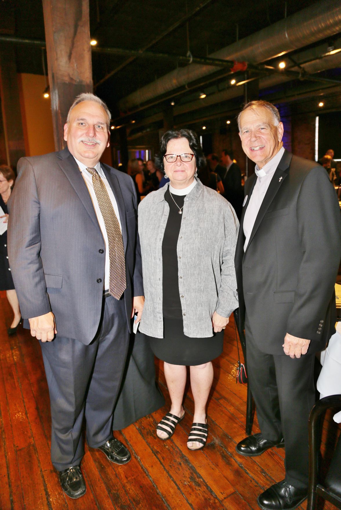 Joe Goldone, Rev. Kathie Adams Shepard, Andy Daus