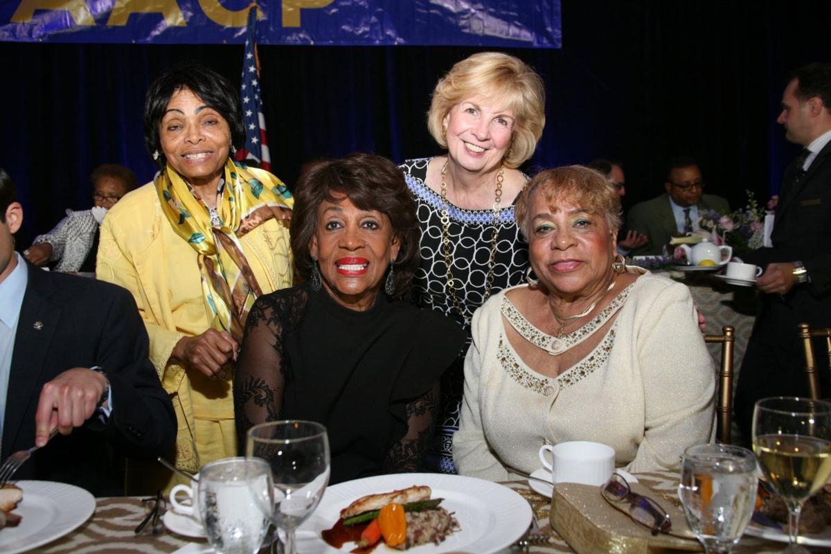 Former State Rep Betty L Thompson, Congresswoman Maxine Waters, STL County NAACP President Esther Haywood, , Kathy Osborn