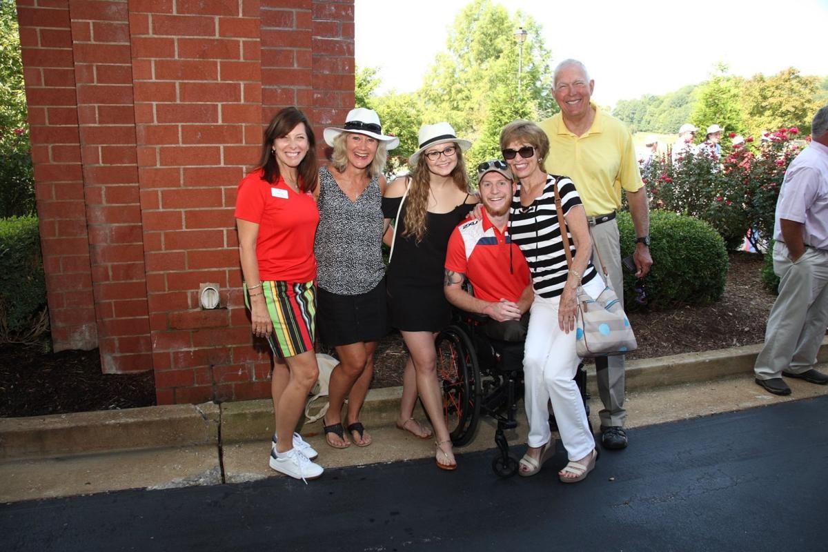 Wendy Lethin, Sandy Schulz, Alex Moser, Cpl Kyle Moser, Annette and Gen James T. Conway