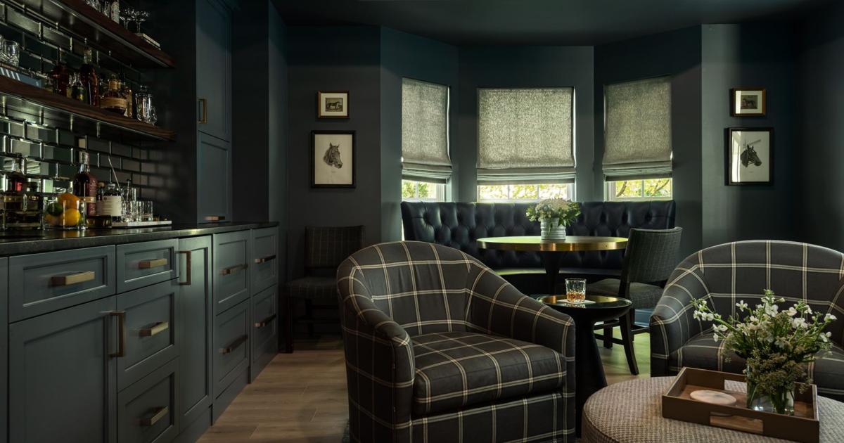 Karen Korn Interiors Designs a Sophisticated Home Bar and Entertainment ...