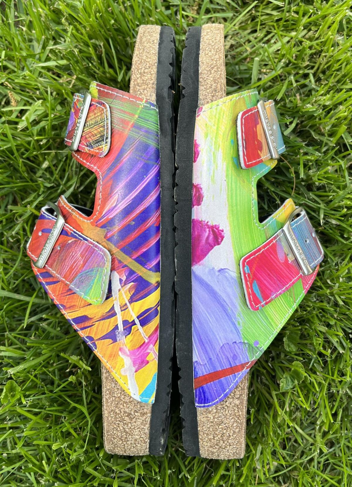 Custom Birkenstocks showcase St. Louis area artist's work