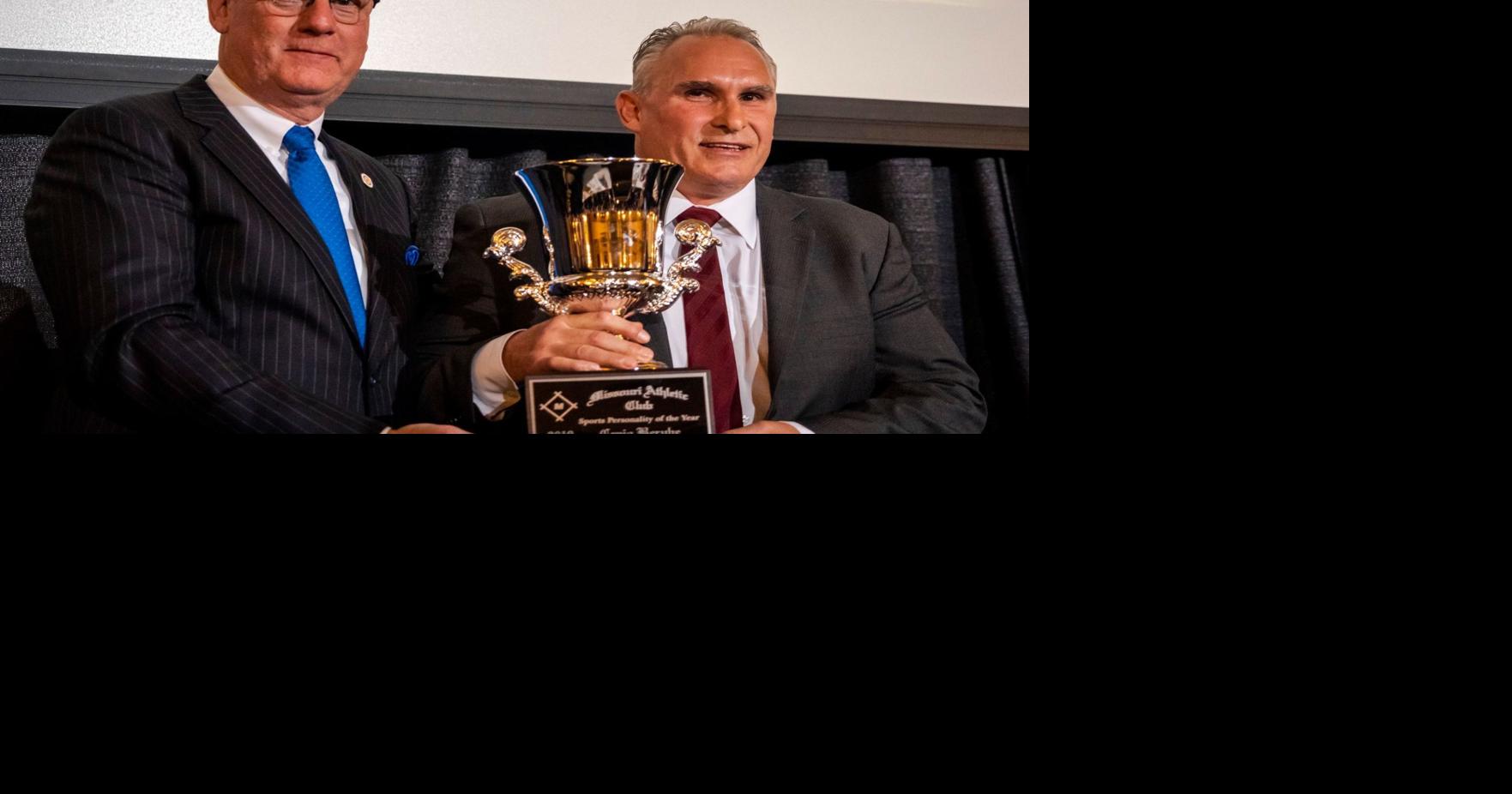 Blues Coach Accepts Sports Personality of the Year Award