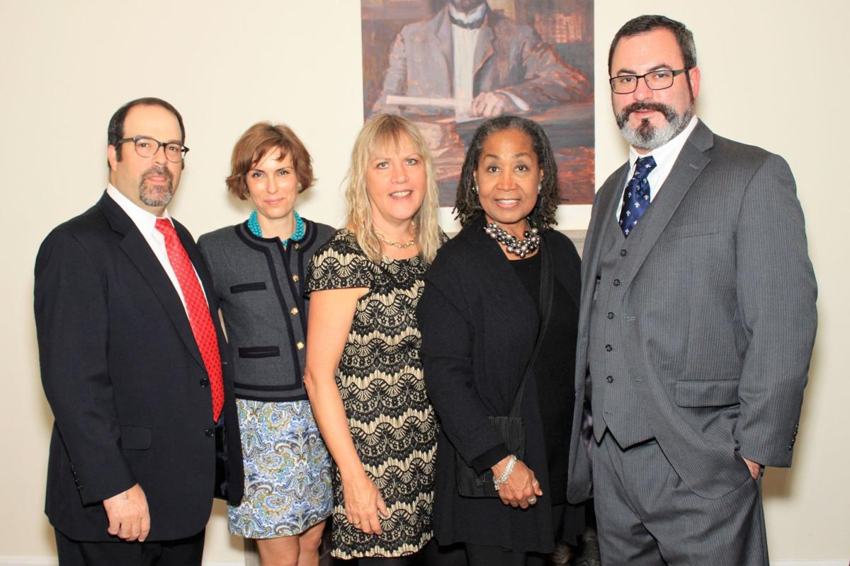 Matt Ghio, Laurie Swartz, Jean Larso Steck, Monica McFee, Andrew Weil (Executive Director, Landmarks Association of St. Louis)