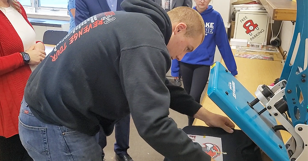 Governor’s visit brings state government into Flambeau classrooms