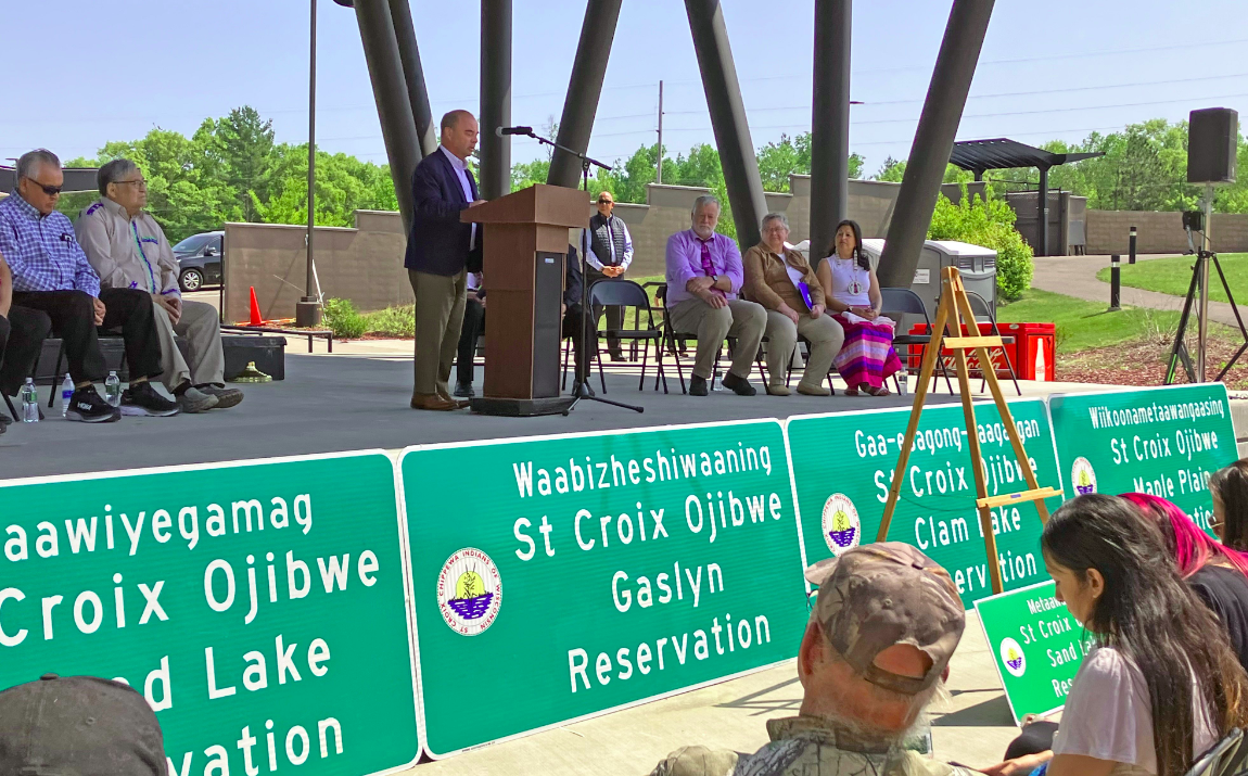 New dual language highway signs unveiled Area News