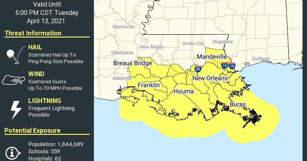 Severe Thunderstorm Watch in effect until 6 p.m. as front brings ...