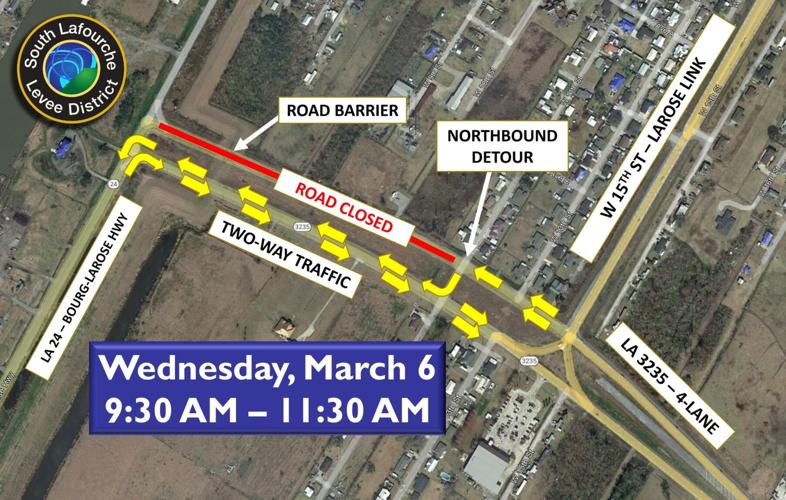 NOTICE Road Closures today in Larose Local News