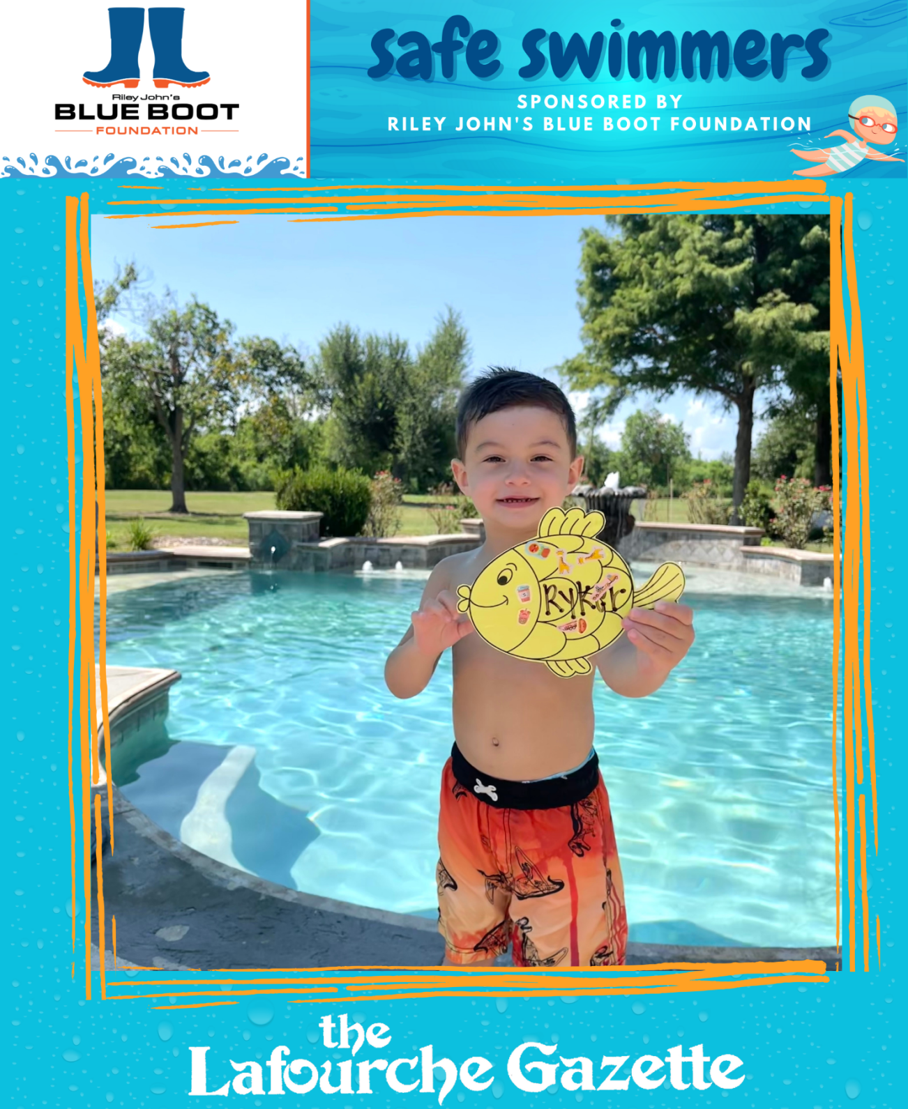 Ryker Riley Riley John's Blue Boot Foundation presents Safe Swimmer Ryker Fitch ...
