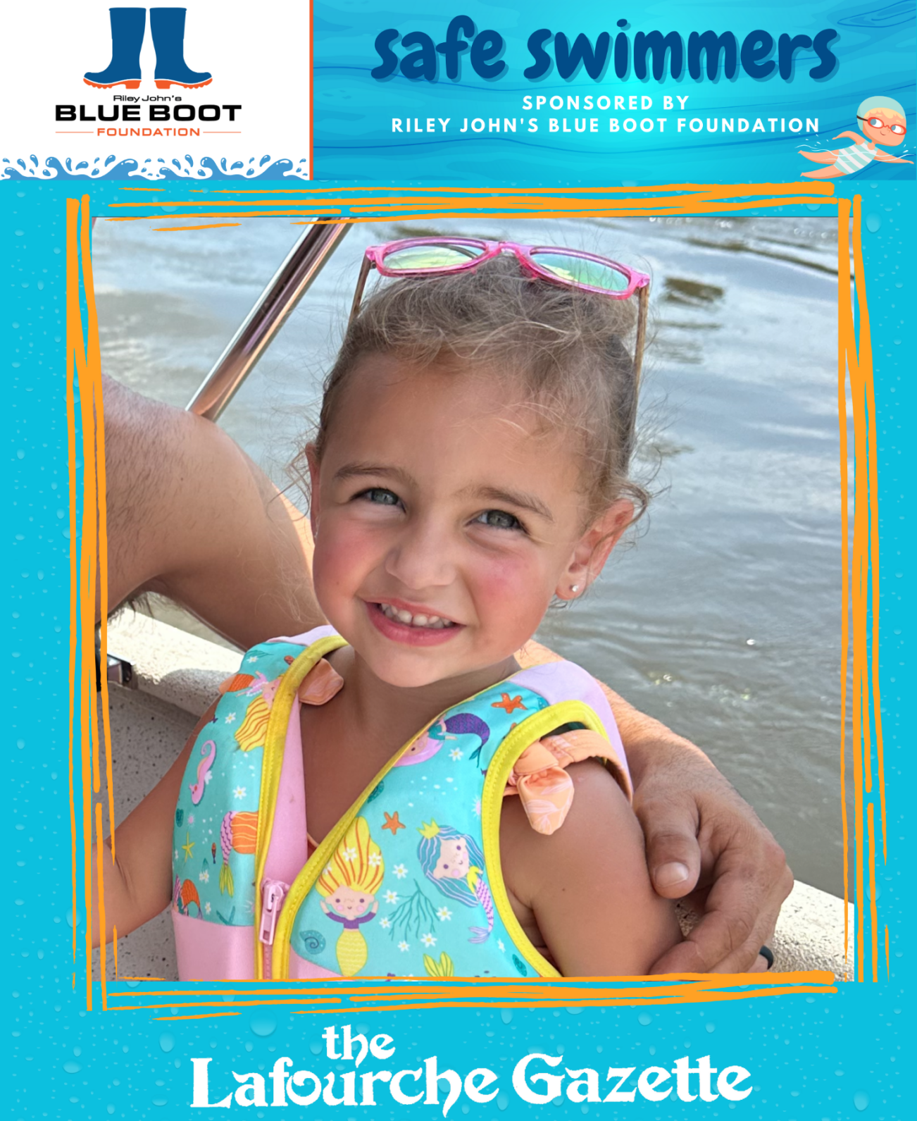 Blue Boot Foundation features Safe Swimmer Mila Chiasson | Safe