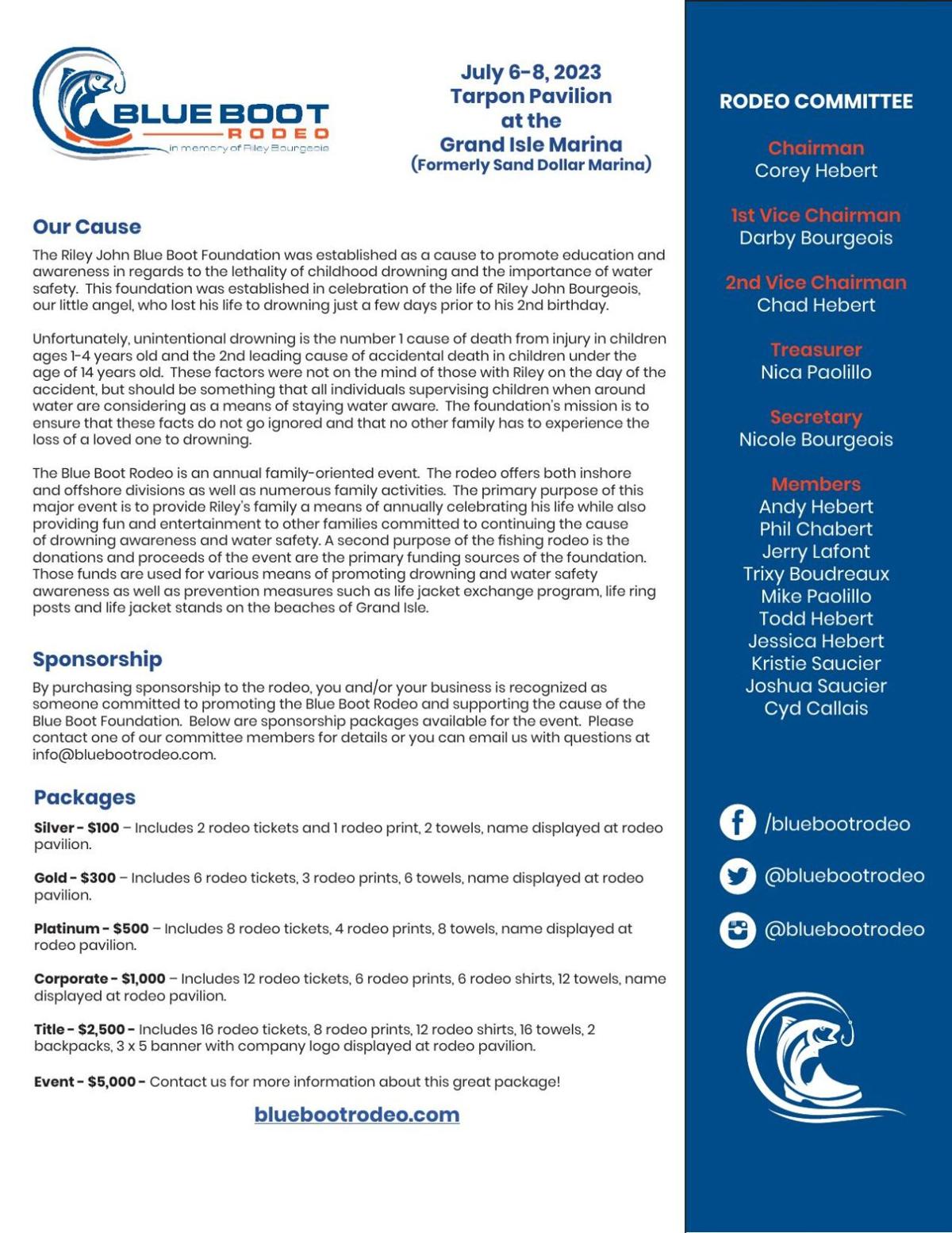 Blue Boot Rodeo announces 2023 Sponsorship Opportunities | Local News