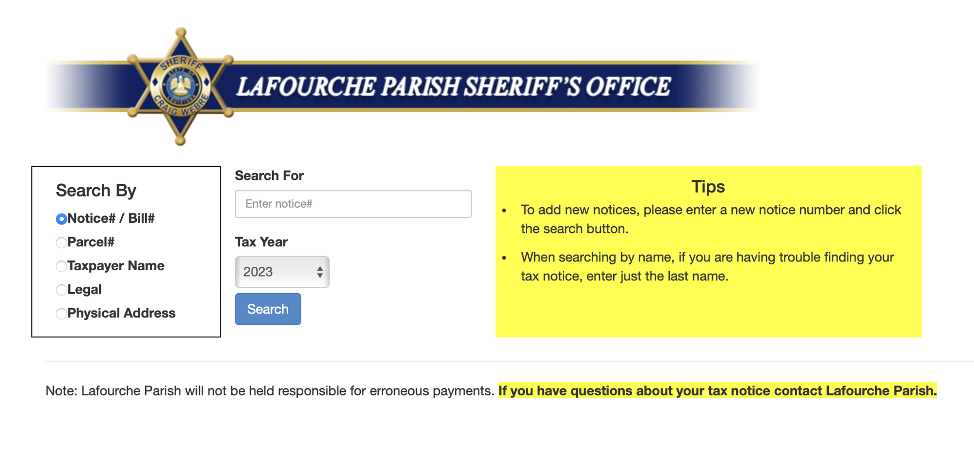 LPSO launches Convenient Online Payment of 2023 Property Taxes Announcements