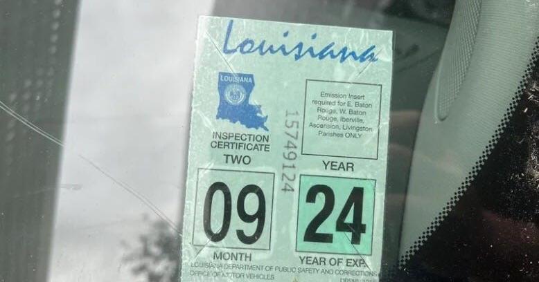 Louisiana State Police stops issuing citations for expired, missing inspection stickers
