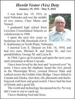 Obituary: Howitt Vestor "Ves" Doty, 1931-2022