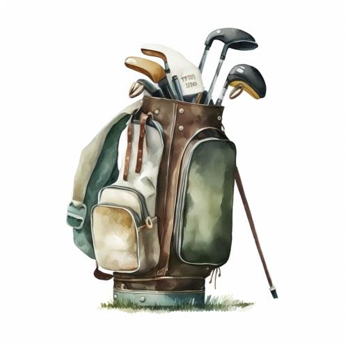 Watercolor Golf Clipart, Golf Club Clipart, Sports Clipart