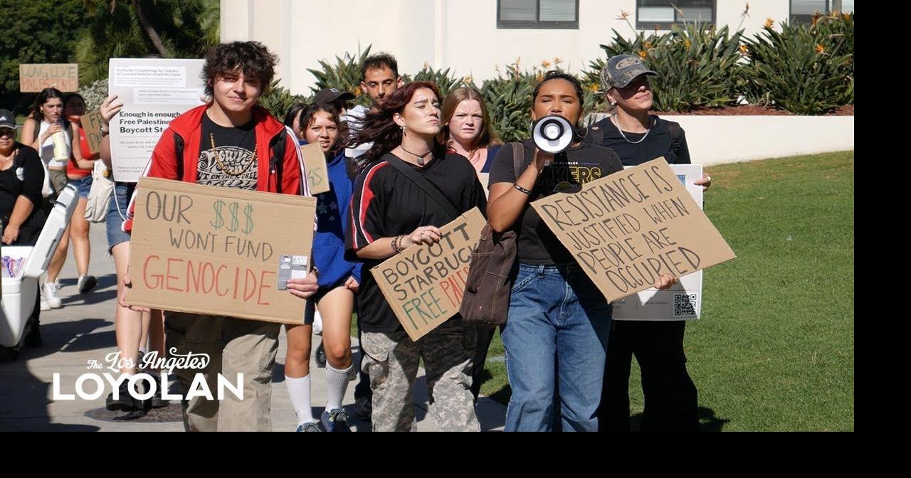 Students boycott Starbucks in support of Palestine Videos