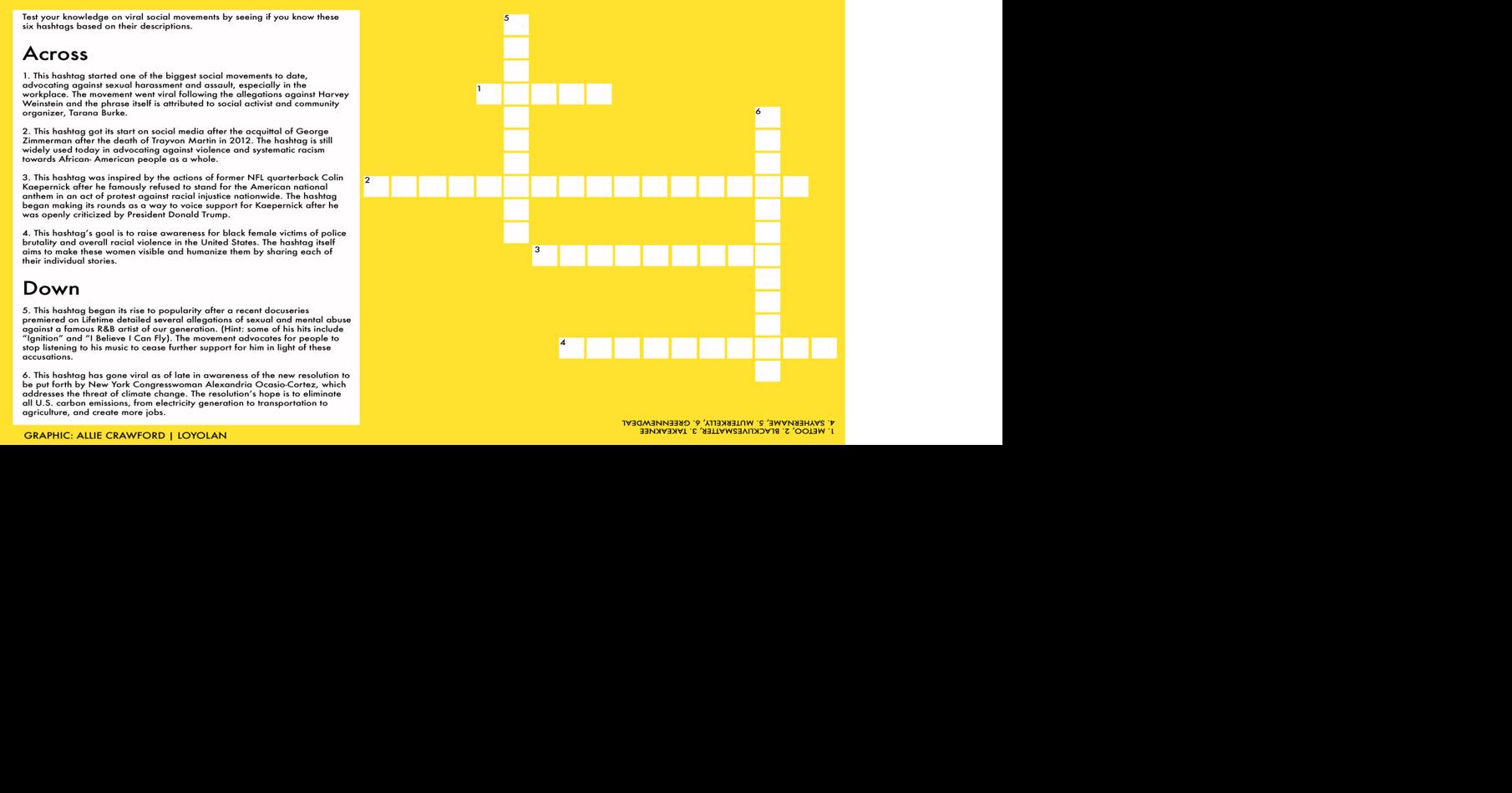 Social Justice Hashtags Crossword Edition Social Justice