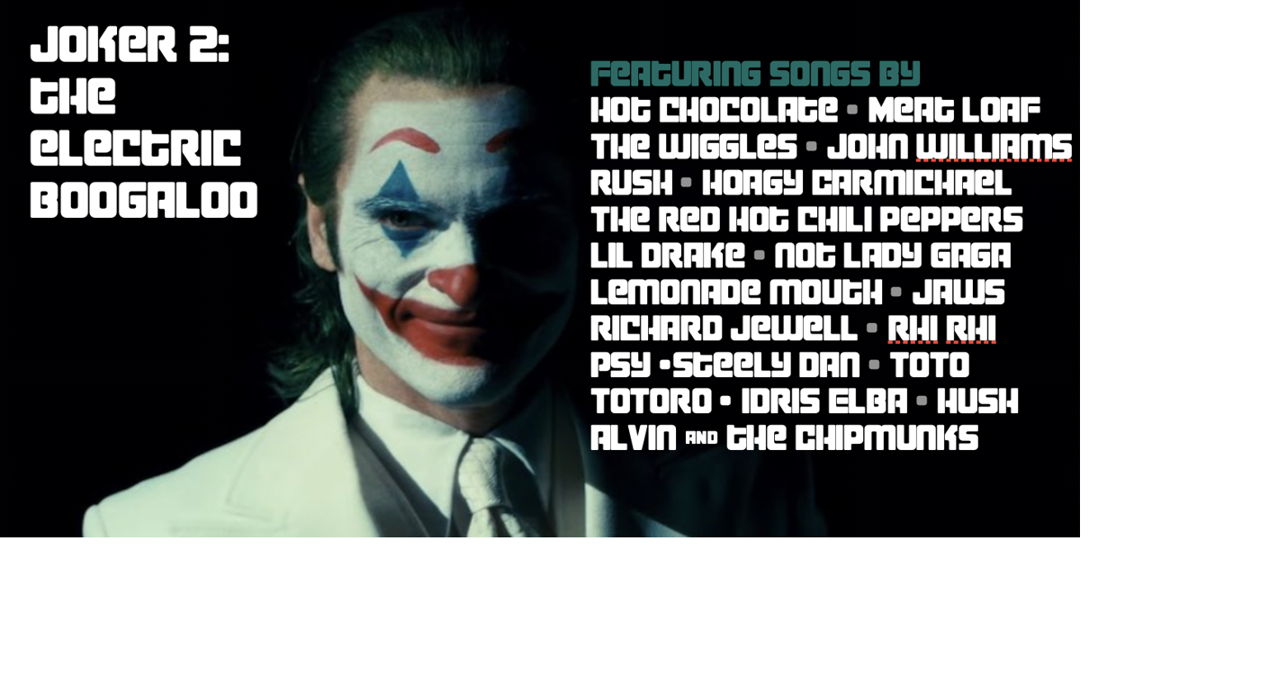 Joker Folie a Deux track list announced The Bluff laloyolan