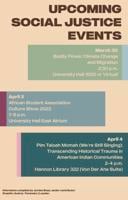 This week’s not-to-miss social justice events, March 30 - April 5