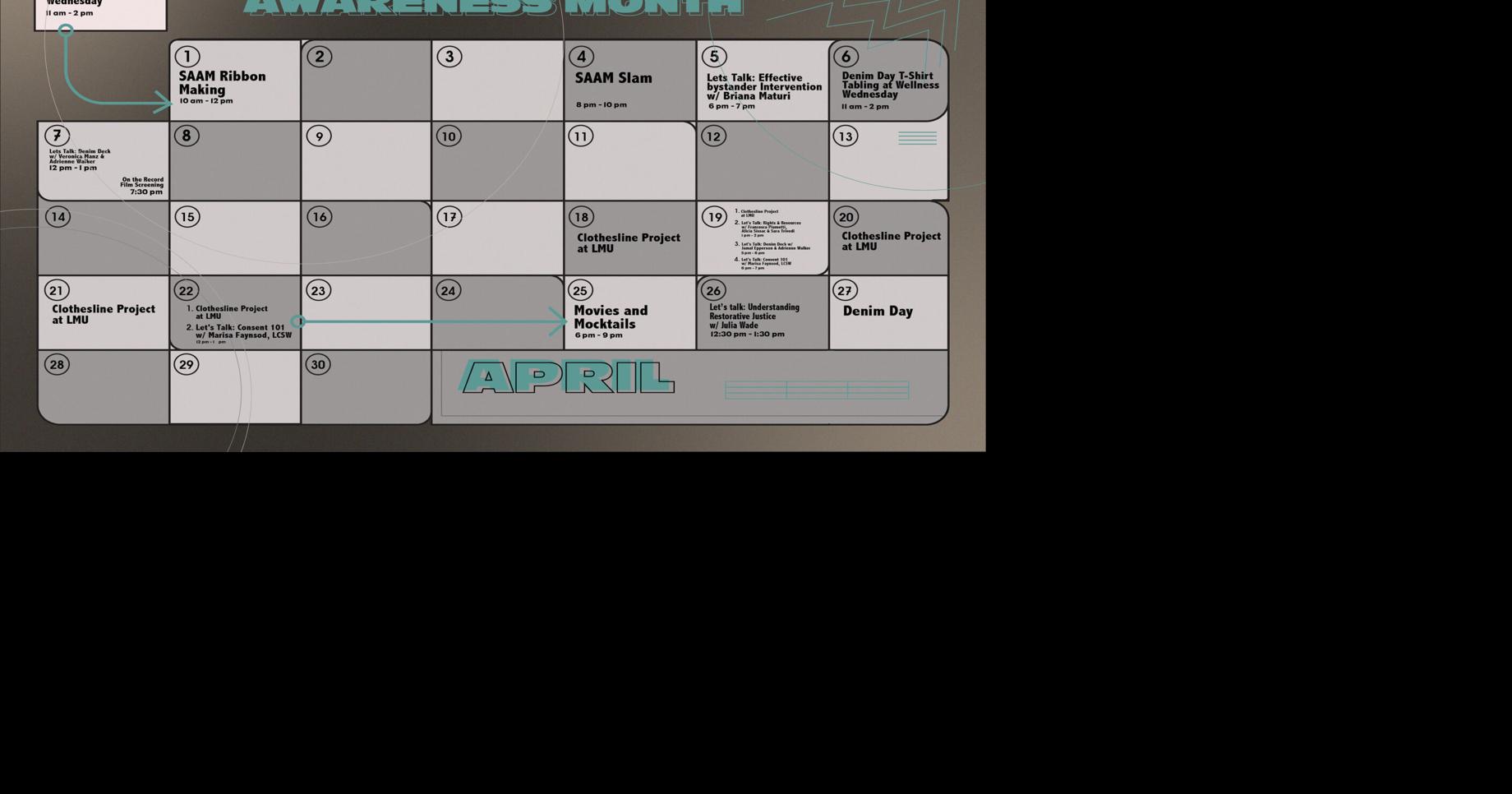 Lmu Fall 2023 Calendar Sexual Assault Awareness Month Calendar Of Events | Social Justice |  Laloyolan.com