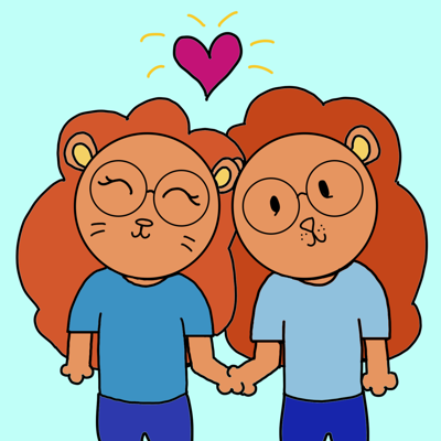 Wise Lion cartoon
