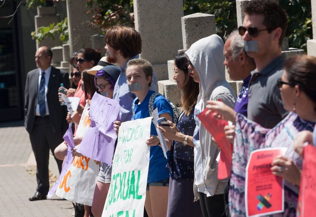 BREAKING: Silent protest held in solidarity with LGBTQ+ students | News ...