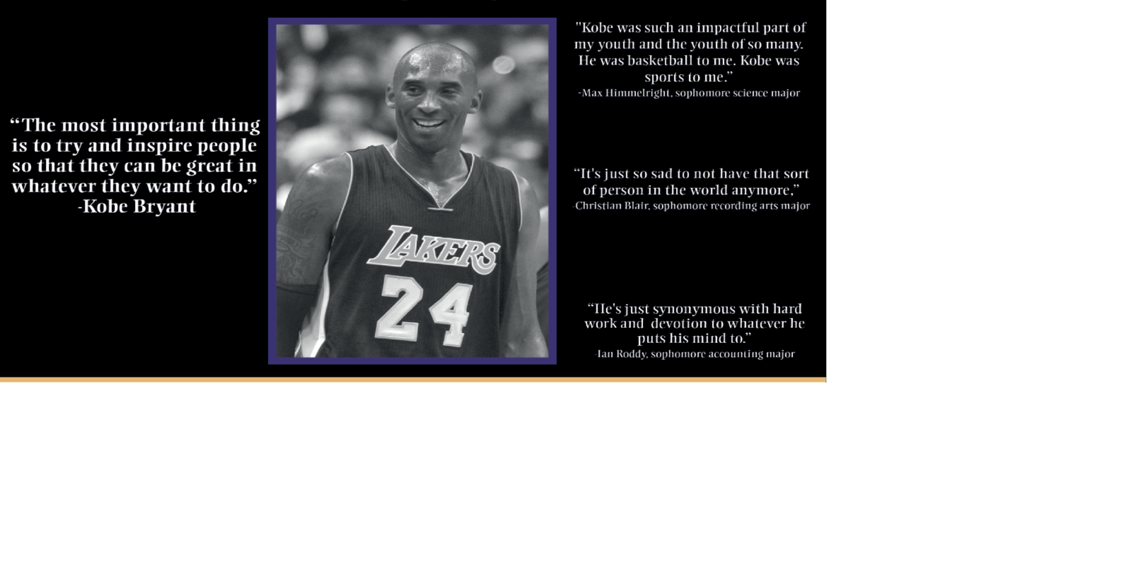 Kobe Bryant still has great influence, impact on sports and