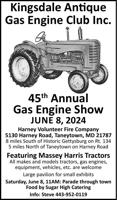 ANTIQUE GAS ENGINE SHOW & PARADE: Sat. 6/8 - Taneytown, MD (near Gettysburg)
