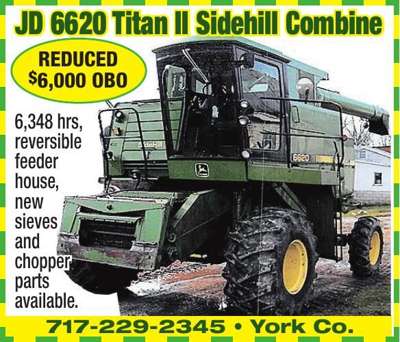 シ*ン様 RANDY 29 JD 6620 Titan II Sidehill Combine: NOW $6,000 OBO | Farm
