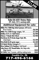 Kuhn GR Rotary Rake & Equipment Listing