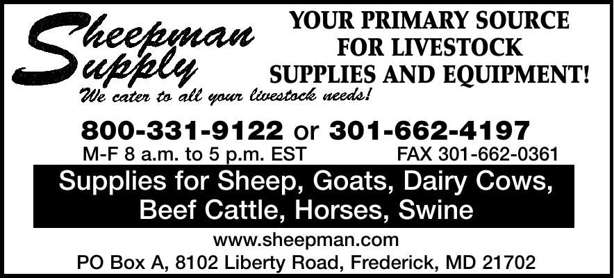 #3 2070 Equipment Sheepman Supply