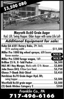 Mayrath 8x60 Auger & Equipment Listing