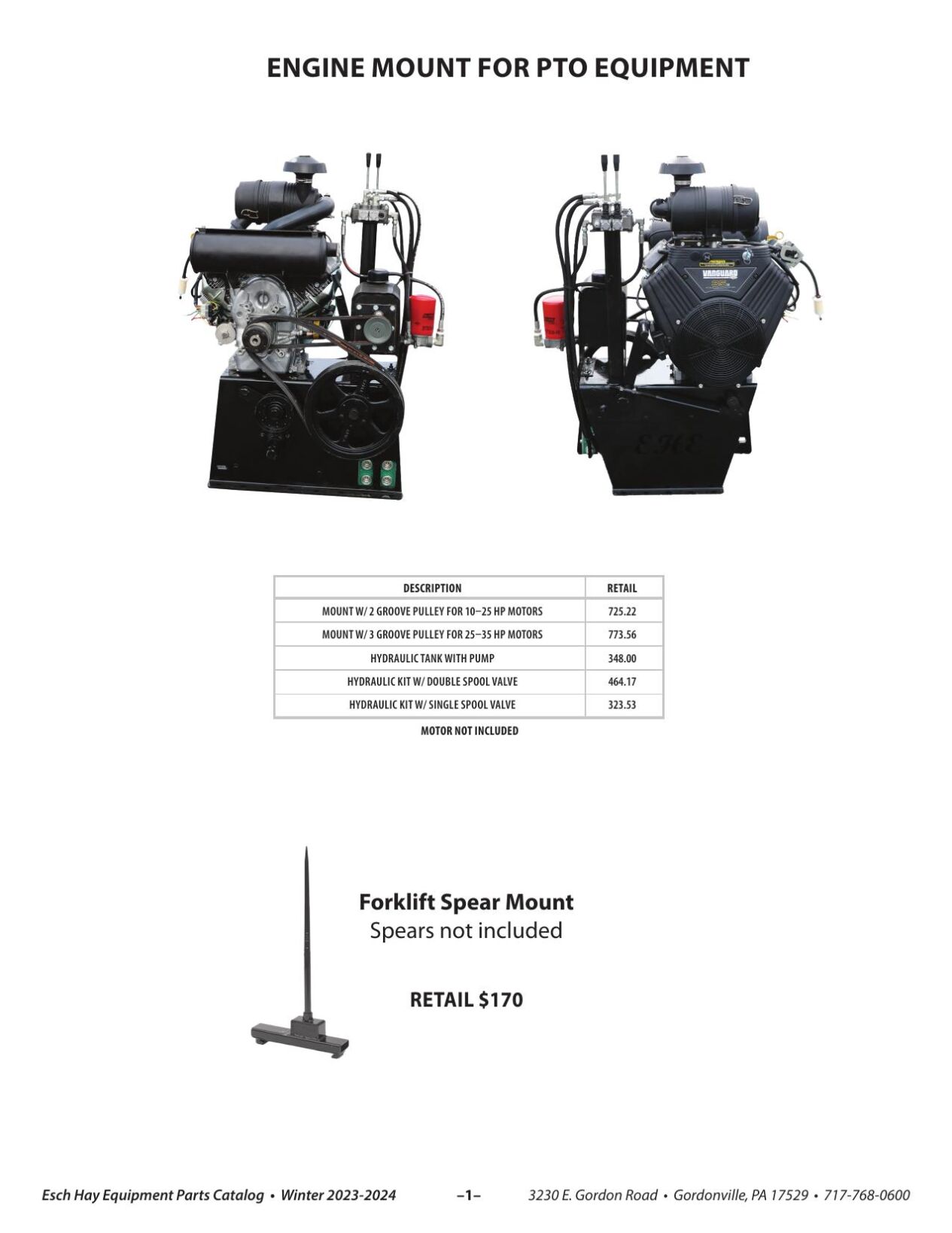 Esch Hay Equipment Parts Catalog Winter 20232024